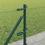 Reja con postes Verde 0.6 x 25 m Acero recubierto de PVC