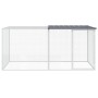 Gallinero con techo acero galvanizado antracita 203x98x90 cm