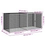 Chicken coop with anthracite galvanized steel roof 203x98x90 cm by vidaXL, Cages and habitats for small animals - Ref: Foro24...