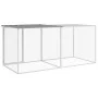 Chicken coop with light gray galvanized steel roof 203x98x90 cm by vidaXL, Cages and habitats for small animals - Ref: Foro24...