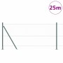 Reja con postes Verde 0.8 x 25 m Acero recubierto de PVC