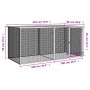Chicken coop with anthracite galvanized steel roof 203x98x90 cm by vidaXL, Cages and habitats for small animals - Ref: Foro24...