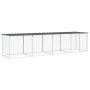 Gallinero con techo acero galvanizado antracita 403x98x90 cm