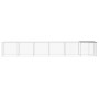 Gallinero con techo acero galvanizado gris claro 603x98x90 cm