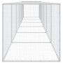 Gallinero con techo acero galvanizado gris claro 603x98x90 cm