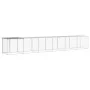 Chicken coop with light gray galvanized steel roof 603x98x90 cm by vidaXL, Cages and habitats for small animals - Ref: Foro24...