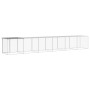 Gallinero con techo acero galvanizado gris claro 603x98x90 cm
