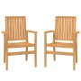 Stapelbare Gartenstühle 2 Stück Teakholz 56,5x57,5x91 cm von vidaXL, Gartenstühle - Ref: Foro24-364404, Preis: 292,47 €, Raba...