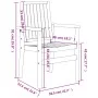 Stapelbare Gartenstühle 2 Stück Teakholz 56,5x57,5x91 cm von vidaXL, Gartenstühle - Ref: Foro24-364404, Preis: 285,56 €, Raba...