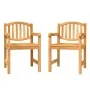 Garden chairs 2 units solid teak wood 58x59x88 cm by vidaXL, Garden chairs - Ref: Foro24-364407, Price: 213,34 €, Discount: %