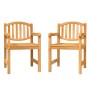 Gartenstühle 2 Einheiten aus massivem Teakholz 58x59x88 cm von vidaXL, Gartenstühle - Ref: Foro24-364407, Preis: 224,44 €, Ra...