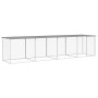 Chicken coop with light gray galvanized steel roof 403x98x90 cm by vidaXL, Cages and habitats for small animals - Ref: Foro24...