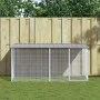 Gallinero con techo acero galvanizado gris claro 203x98x90 cm de vidaXL, Jaulas y habitáculos para animales pequeños - Ref: F...