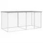 Gallinero con techo acero galvanizado gris claro 203x98x90 cm de vidaXL, Jaulas y habitáculos para animales pequeños - Ref: F...