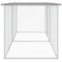 Gallinero con techo acero galvanizado gris claro 203x98x90 cm de vidaXL, Jaulas y habitáculos para animales pequeños - Ref: F...