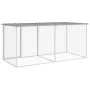 Gallinero con techo acero galvanizado gris claro 203x98x90 cm de vidaXL, Jaulas y habitáculos para animales pequeños - Ref: F...