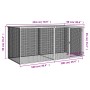Chicken coop with light gray galvanized steel roof 203x98x90 cm by vidaXL, Cages and habitats for small animals - Ref: Foro24...
