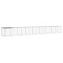 Gallinero con techo acero galvanizado gris claro 803x98x90 cm