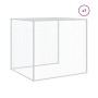Gallinero con techo acero galvanizado gris claro 803x98x90 cm