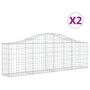 Gabionenkörbe 2 Stück Bogenform Eisen 200x30x60/80 cm von vidaXL, Töpfe und Pflanzgefäße - Ref: Foro24-3145388, Preis: 158,75...