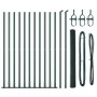 Reja con postes Verde 1.4 x 25 m Acero recubierto de PVC