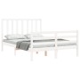 Weißer Massivholzbettrahmen mit Kopfteil 120x200 cm von vidaXL, Betten und Lattenroste - Ref: Foro24-3193787, Preis: 126,00 €...