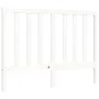 White solid wood bed frame with headboard 140x200 cm by vidaXL, Beds and slatted bases - Ref: Foro24-3193792, Price: 131,38 €...