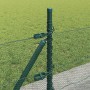Reja con postes Verde 0.4 x 50 m Acero recubierto de PVC