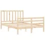 Estructura de cama con cabecero madera maciza 120x200 cm de vidaXL, Camas y somieres - Ref: Foro24-3193851, Precio: 109,70 €,...