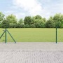 Reja con postes Verde 0.5 x 50 m Acero recubierto de PVC