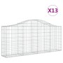 Gabionenkörbe 13 Stk. Bogenform Eisen 200x30x80/100 cm von vidaXL, Töpfe und Pflanzgefäße - Ref: Foro24-3145420, Preis: 926,7...
