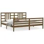 Honey brown solid wood bed frame and headboard 200x200 cm by vidaXL, Beds and slatted bases - Ref: Foro24-3193944, Price: 170...