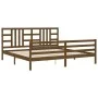 Honey brown solid wood bed frame and headboard 200x200 cm by vidaXL, Beds and slatted bases - Ref: Foro24-3193944, Price: 170...