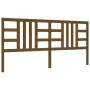 Honey brown solid wood bed frame and headboard 200x200 cm by vidaXL, Beds and slatted bases - Ref: Foro24-3193944, Price: 170...