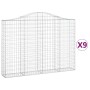 Gabionenkörbe 9 Stück Bogenform Eisen 200x30x140/160 cm von vidaXL, Töpfe und Pflanzgefäße - Ref: Foro24-3145479, Preis: 890,...