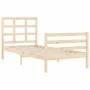 Bettgestell mit Massivholzkopfteil 90x200 cm von vidaXL, Betten und Lattenroste - Ref: Foro24-3193971, Preis: 88,58 €, Rabatt: %