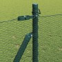 Reja con postes Verde 0.8 x 50 m Acero recubierto de PVC