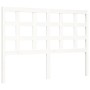 Weißer Massivholzbettrahmen mit Kopfteil 120x200 cm von vidaXL, Betten und Lattenroste - Ref: Foro24-3193982, Preis: 124,18 €...