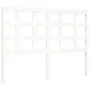 White solid wood bed frame with headboard 140x200 cm by vidaXL, Beds and slatted bases - Ref: Foro24-3193987, Price: 130,80 €...