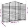 Gabionenkörbe 9 Stück Bogenform Eisen 200x30x140/160 cm von vidaXL, Töpfe und Pflanzgefäße - Ref: Foro24-3145479, Preis: 890,...