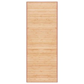 Alfombra de bambú marrón 80x200 cm