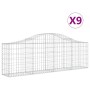 Gabionenkörbe 9 Stück Bogenform Eisen 200x30x60/80 cm von vidaXL, Töpfe und Pflanzgefäße - Ref: Foro24-3145395, Preis: 736,13...
