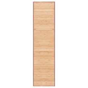 Alfombra de bambú marrón 80x300 cm