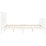 White solid wood bed frame with headboard 160x200 cm by vidaXL, Beds and slatted bases - Ref: Foro24-3194062, Price: 166,30 €...