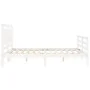 White solid wood bed frame with headboard 160x200 cm by vidaXL, Beds and slatted bases - Ref: Foro24-3194062, Price: 164,21 €...