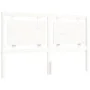 White solid wood bed frame with headboard 160x200 cm by vidaXL, Beds and slatted bases - Ref: Foro24-3194062, Price: 164,21 €...