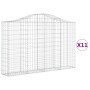 Gabionenkörbe 11 Stk. Bogenform Eisen 200x30x120/140 cm von vidaXL, Töpfe und Pflanzgefäße - Ref: Foro24-3145460, Preis: 967,...