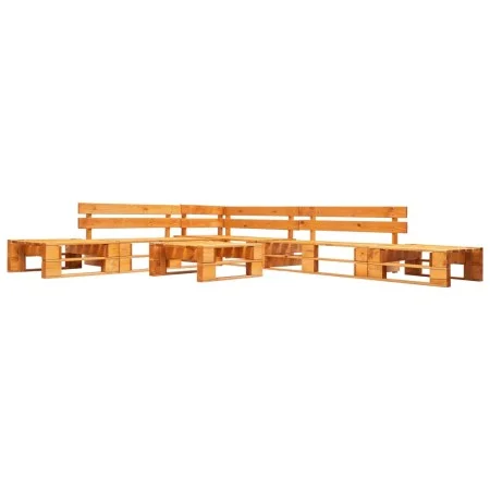 Garden pallet furniture set 6 pieces honey brown wood by vidaXL, Garden sets - Ref: Foro24-277461, Price: 339,91 €, Discount: %