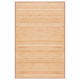 Alfombra de bambú marrón 100x160 cm