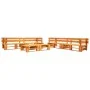 Set de muebles de palets de jardín 6 piezas madera marrón miel de vidaXL, Conjuntos de jardín - Ref: Foro24-277469, Precio: 4...